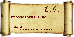 Brandeiszki Ilka névjegykártya